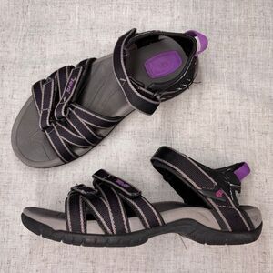 Teva Tirra Sandals‎ Black Grey Purple Hiking Water Outdoor Sport Women's Size 5
